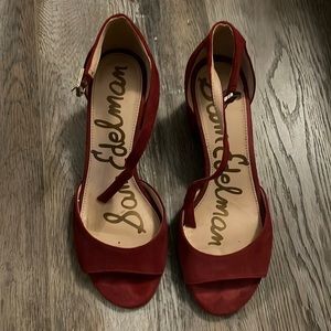 Sam Edelman Maroon Heeled Sandal 7 1/2